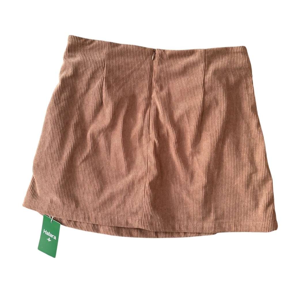 NWT Halara High Waisted Invisible Zipper 2-in-1 A Line Mini Corduroy Skirt - Picture 5 of 6